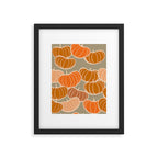 Retro Pumpkin cosy Fall Pattern  Framed Art Print Gallery Image 5