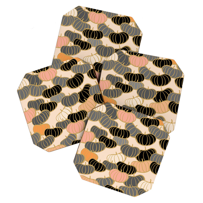Retro Pumpkin Pattern 1 Coaster Gallery Image 1