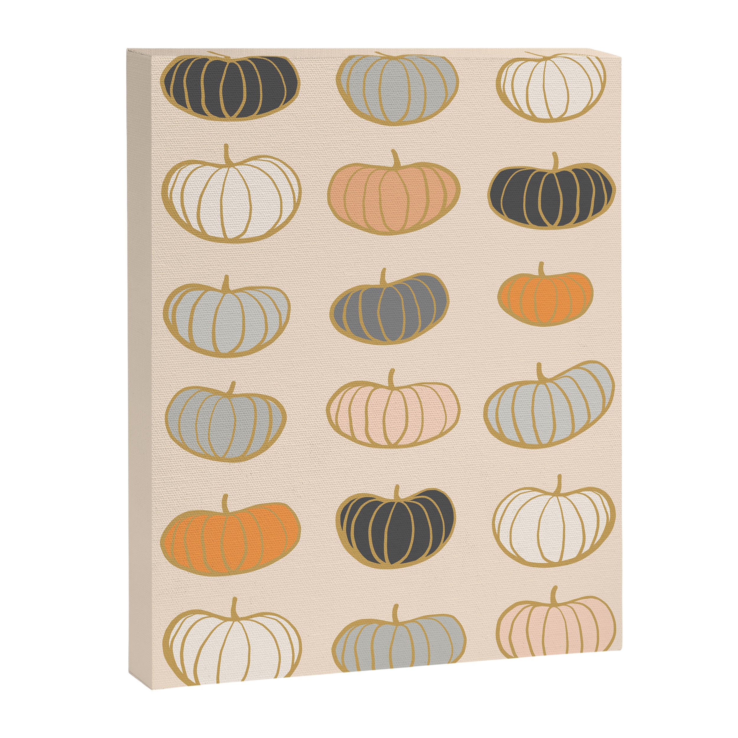 Retro Pumpkin Pattern Collection 1 Canvas Print Gallery Image 8