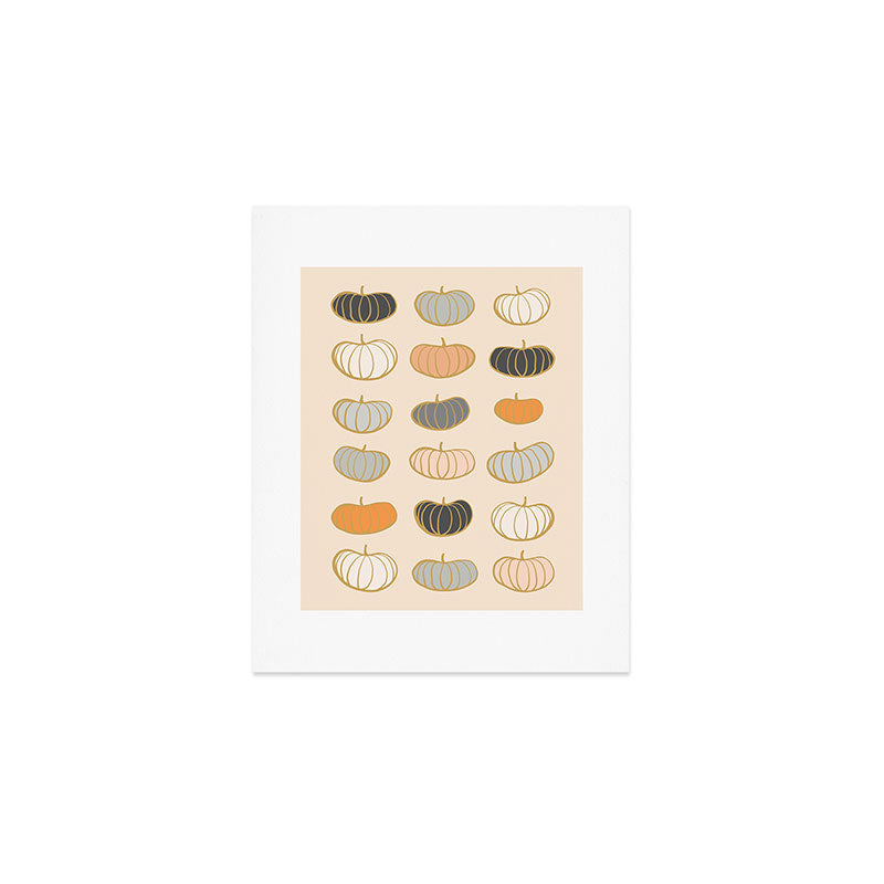 Retro Pumpkin Pattern Collection 1 Art Print Gallery Image 1