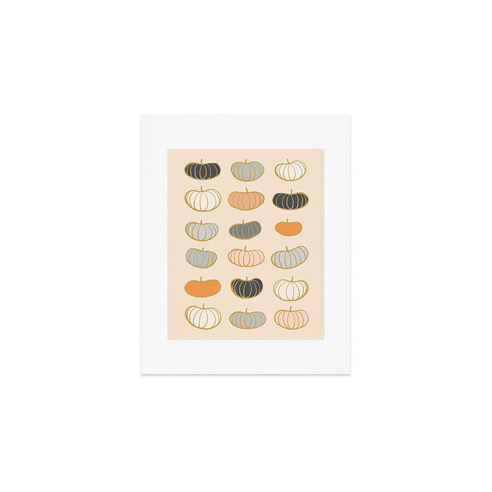 Retro Pumpkin Pattern Collection 1 Art Print Gallery Image 1