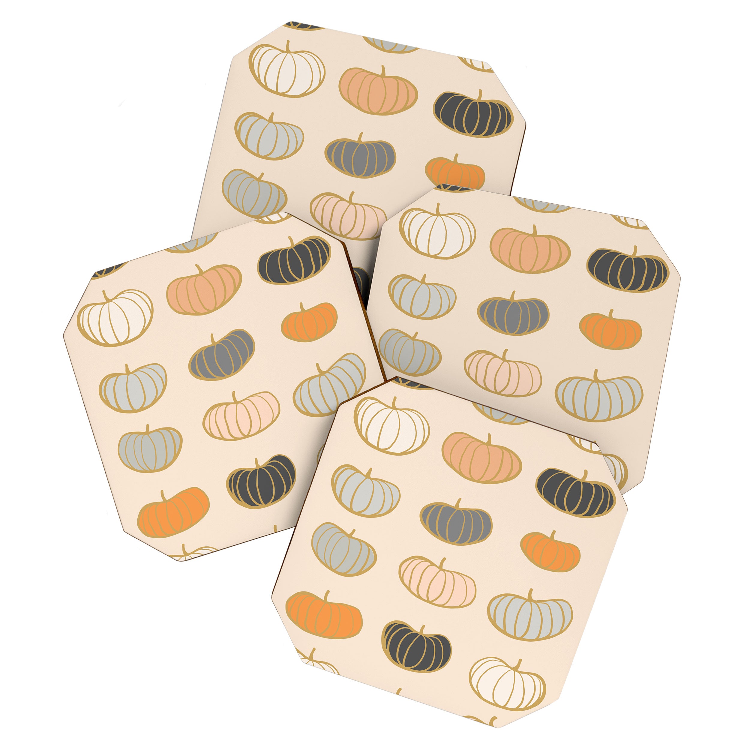 Retro Pumpkin Pattern Collection 1 Coaster Gallery Image 1