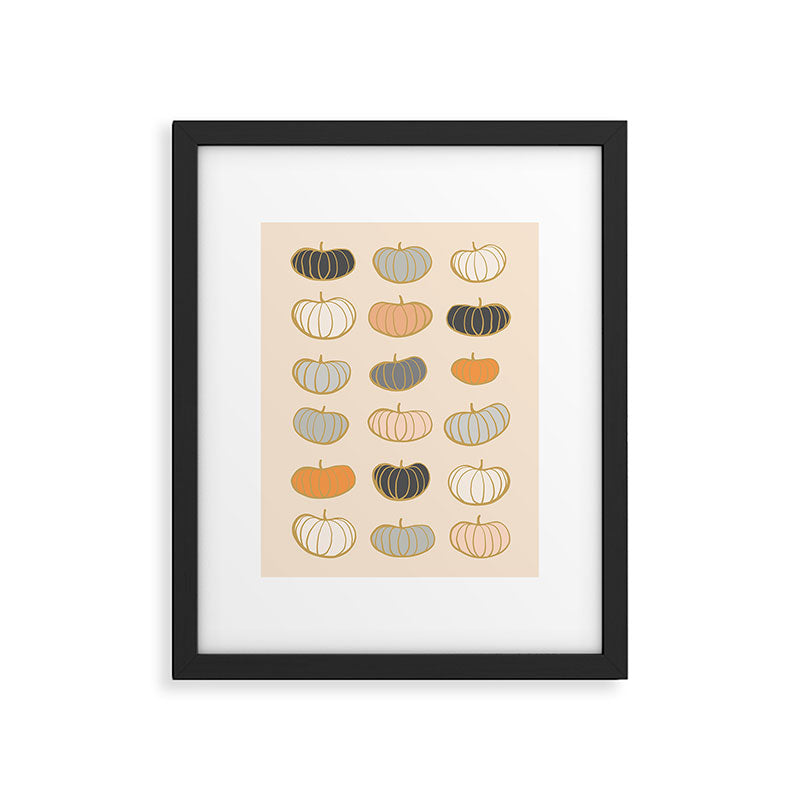 Retro Pumpkin Pattern Collection 1 Framed Art Print Gallery Image 6