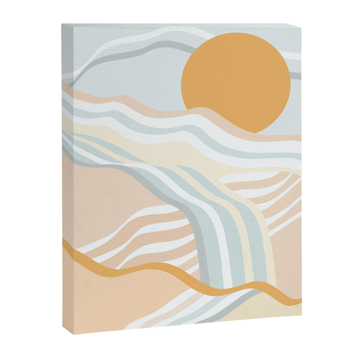 Retro Rainbow Summer Waves Canvas Print Gallery Image 1
