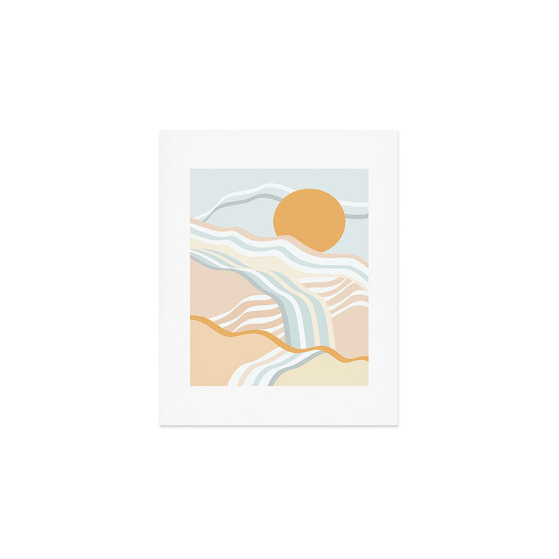 Retro Rainbow Summer Waves Art Print Gallery Image 1