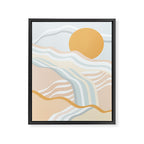 Retro Rainbow Summer Waves Framed Canvas Print Gallery Image 6