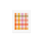 Retro Summer Pastel Gingham Art Print Gallery Image 1