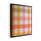 Retro Summer Pastel Gingham Framed Canvas Print Gallery Image 2