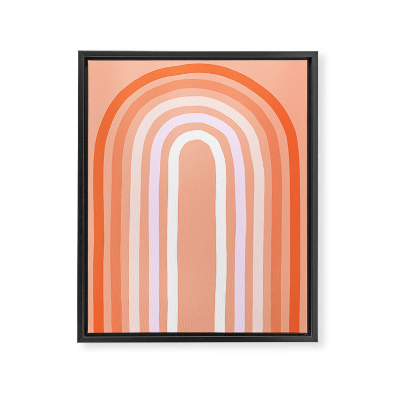 Rise above the Rainbow - Peachy pastels Framed Canvas Print Gallery Image 6
