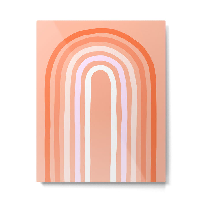 Rise above the Rainbow - Peachy pastels Metal Print Gallery Image 1