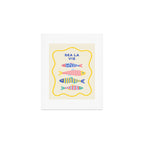SEA LA VIE - Coastal Pun Fish Art with dots and stripes  Art Print Gallery Image 1