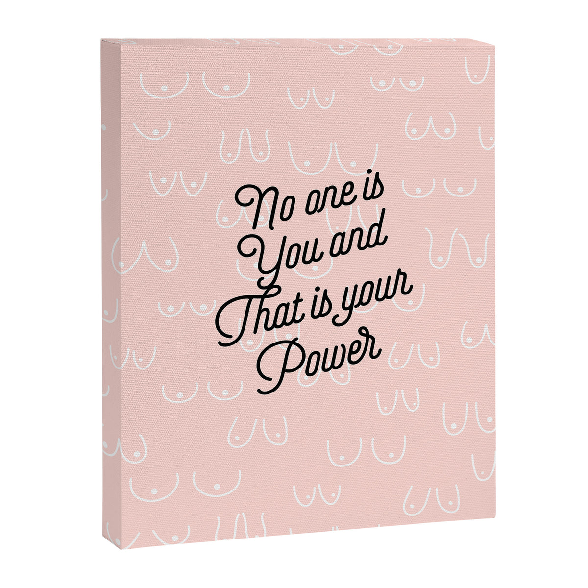 Self Love Boobs Pattern on peach Canvas Print Gallery Image 6