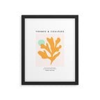 Simple Orange Leaf on Aqua Sun - cut-outs 3  Framed Art Print Gallery Image 5