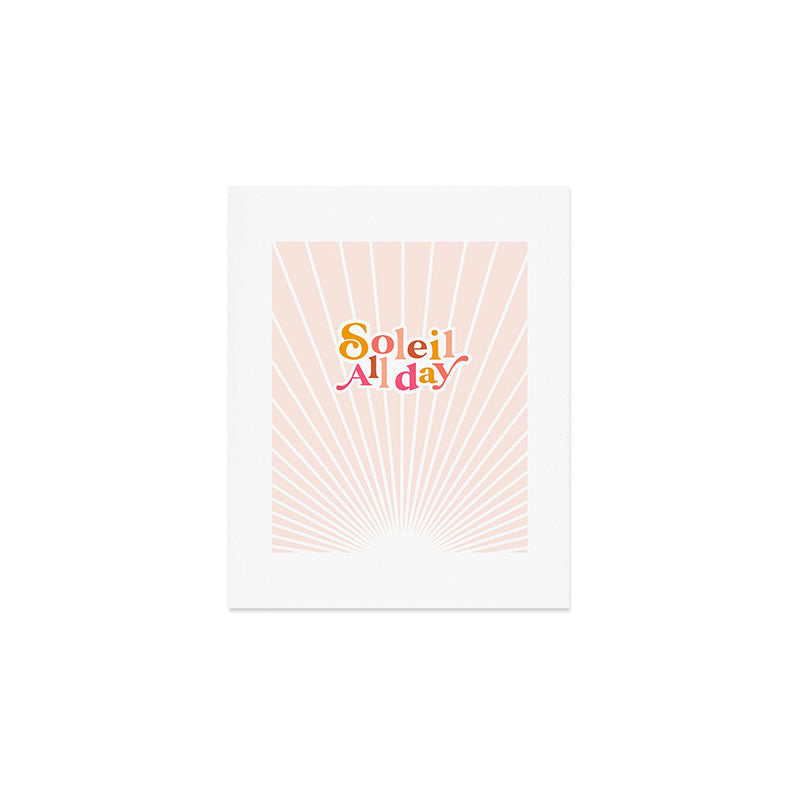 Soleil All day - Positive words Art Print Gallery Image 1