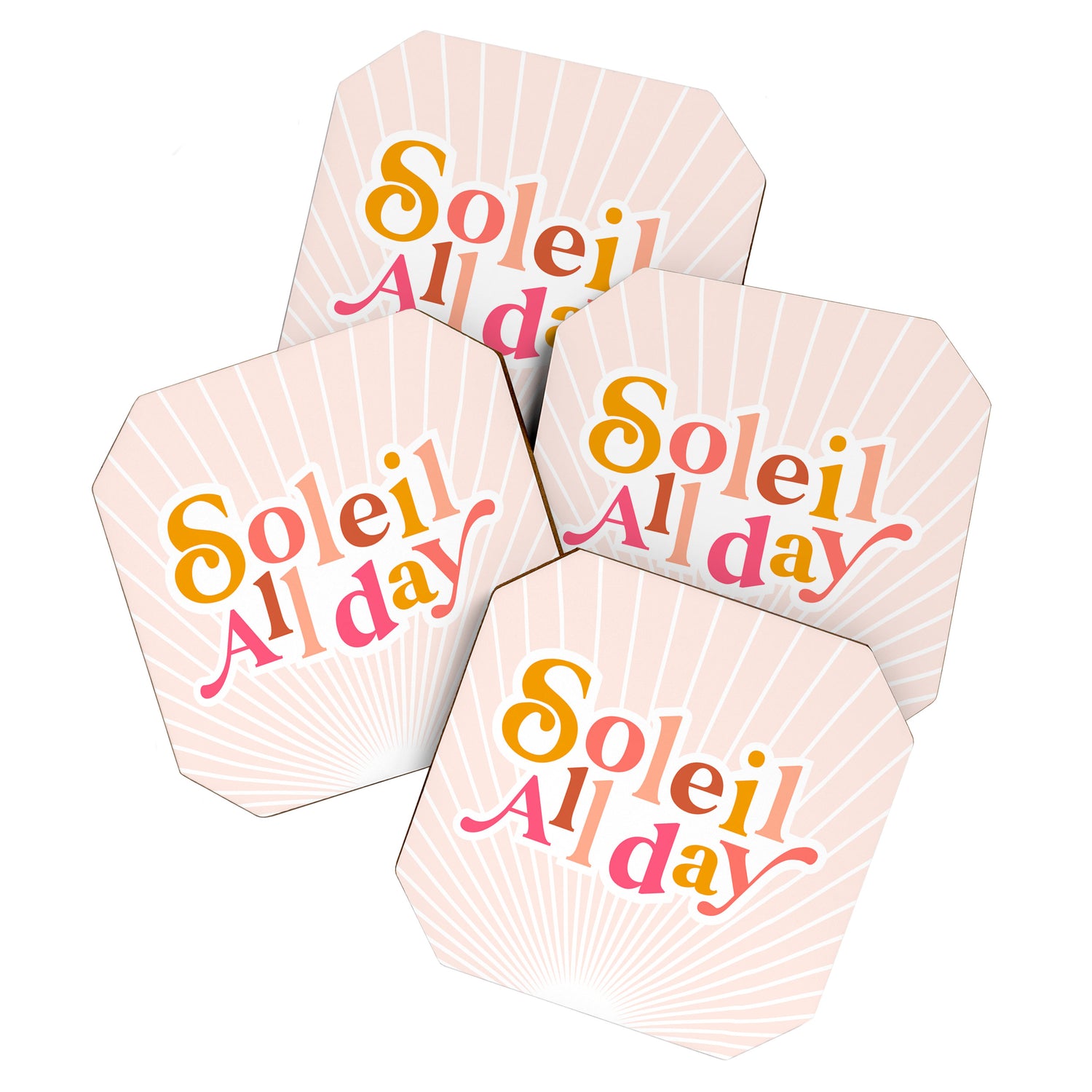 Soleil All day - Positive words Coaster Gallery Image 1