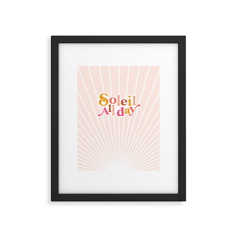 Soleil All day - Positive words Framed Art Print Gallery Image 6