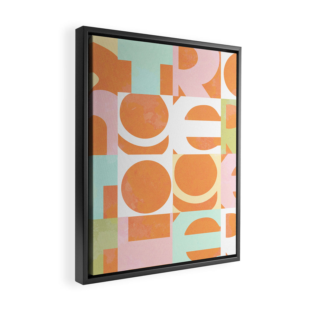 Stronger Together #peachy  Framed Canvas Print Gallery Image 2
