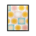 Sunny Checks Plaid pattern in pastels Framed Canvas Print Gallery Image 8