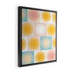 Sunny Checks Plaid pattern in pastels Framed Canvas Print Gallery Image 2