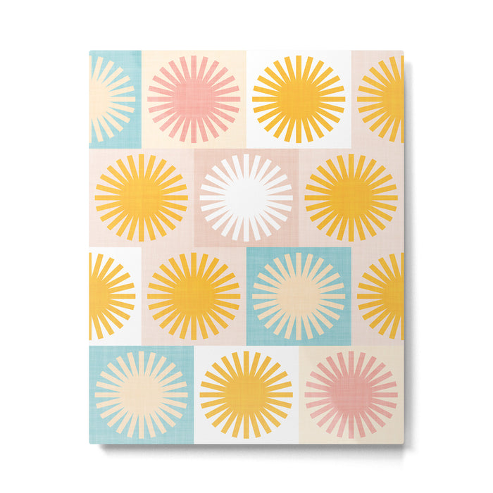 Sunny Checks Plaid pattern in pastels Metal Print Gallery Image 1