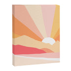 Sunny Coastal Retro Rainbow Canvas Print Gallery Image 6