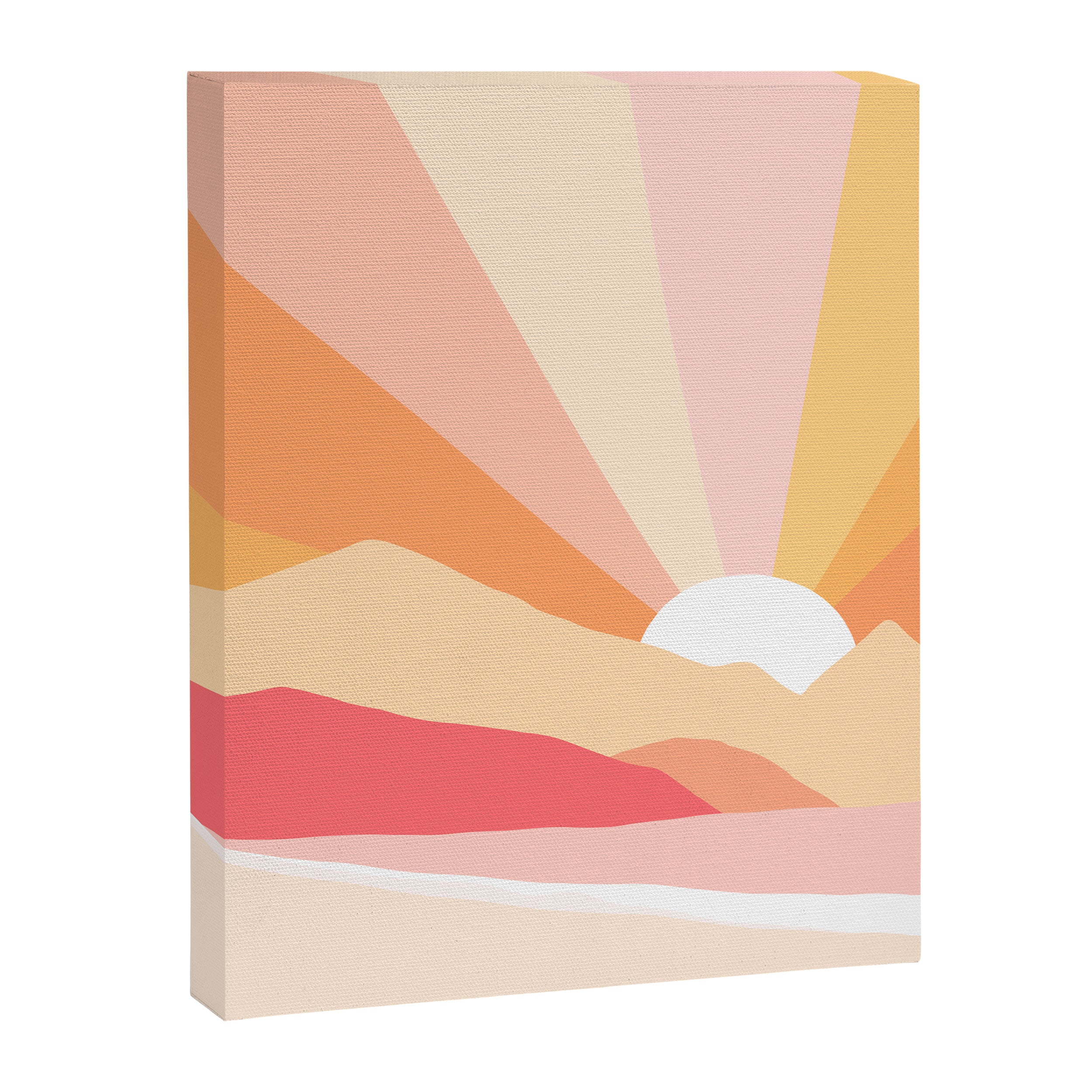 Sunny Coastal Retro Rainbow Canvas Print Gallery Image 6