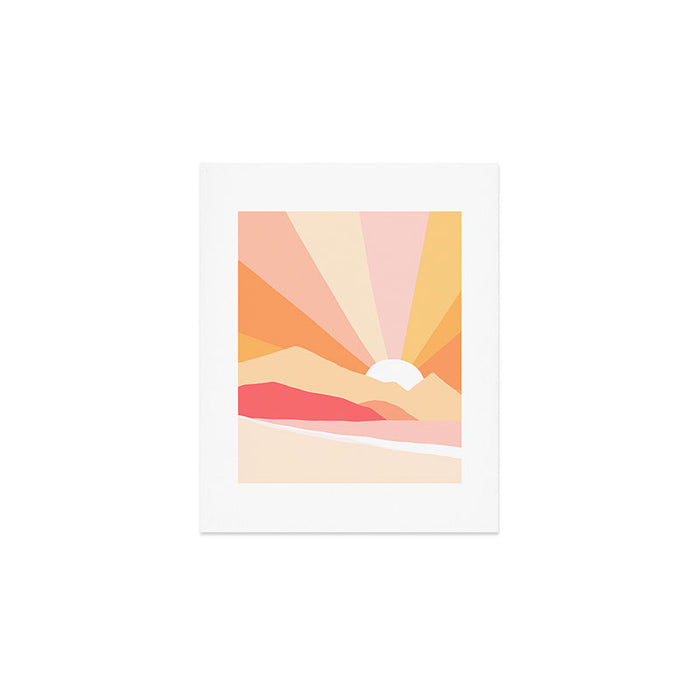 Sunny Coastal Retro Rainbow Art Print Gallery Image 1