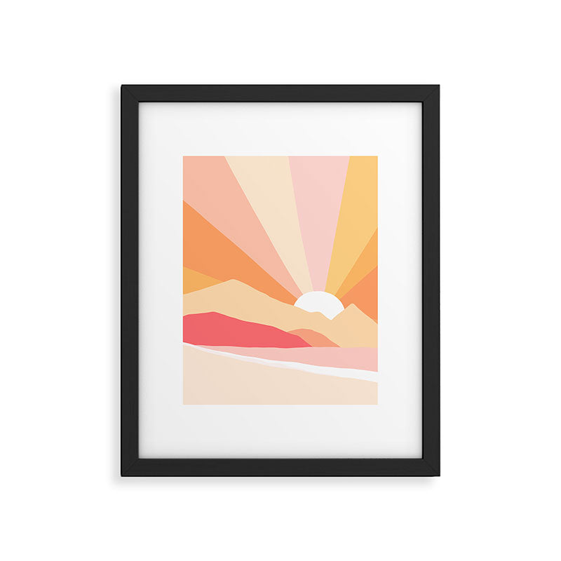 Sunny Coastal Retro Rainbow Framed Art Print Gallery Image 5