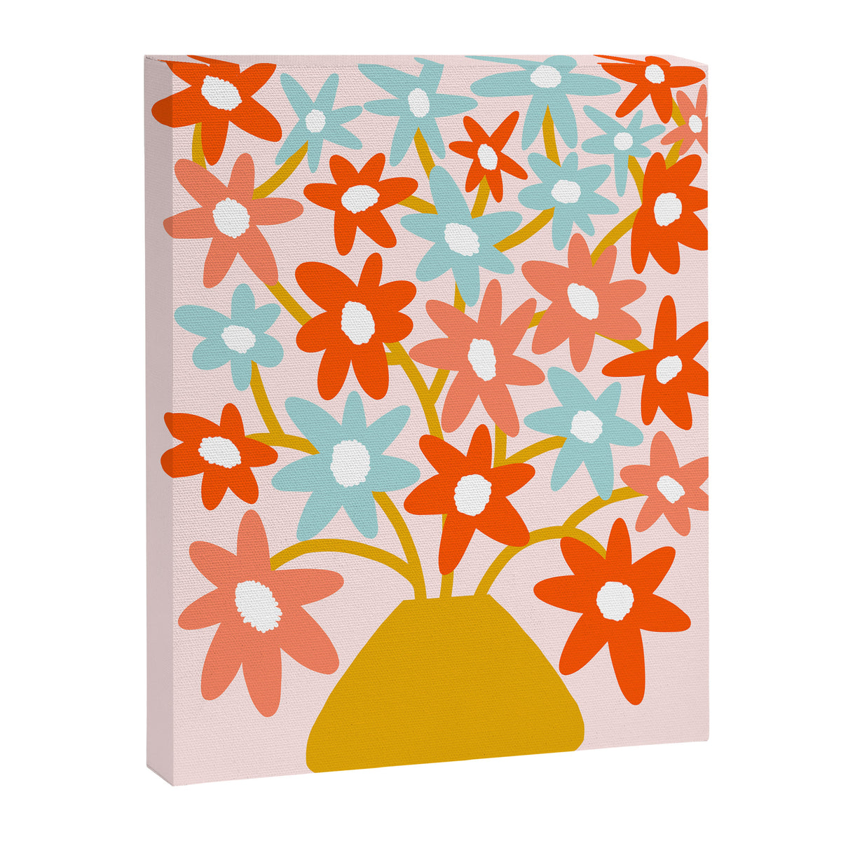 Sunny vase with Super Bloom Daisies Canvas Print Gallery Image 6