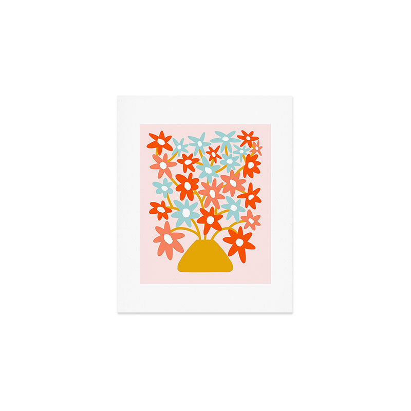 Sunny vase with Super Bloom Daisies Art Print Gallery Image 1