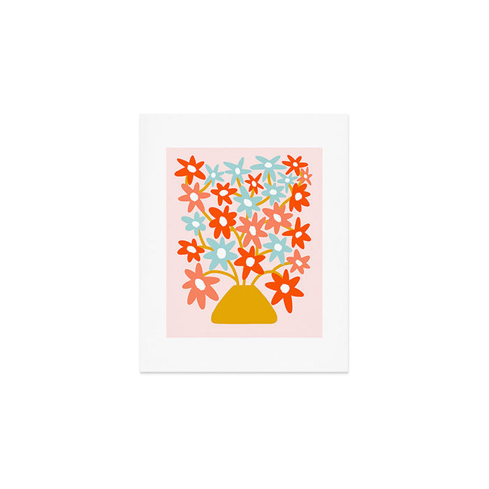Sunny vase with Super Bloom Daisies Art Print Gallery Image 1