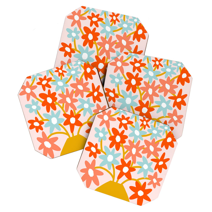 Sunny vase with Super Bloom Daisies Coaster Gallery Image 1