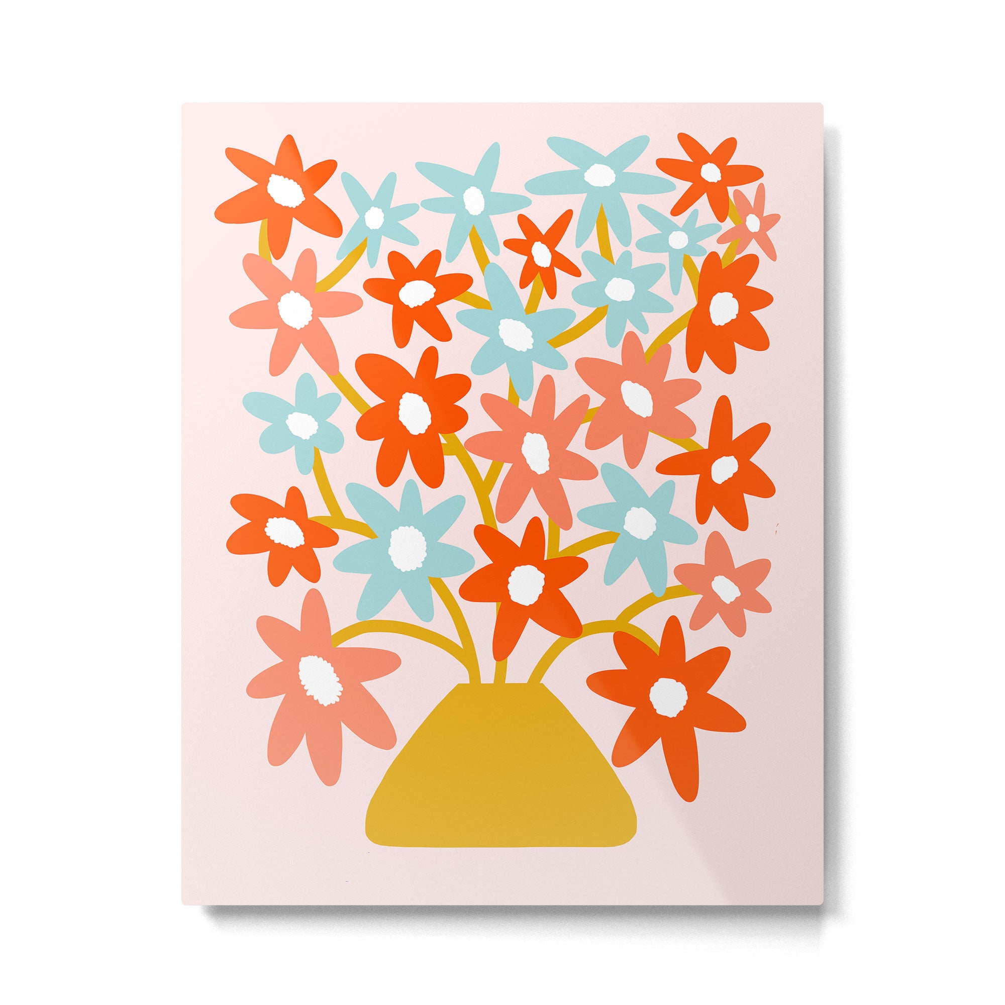 Sunny vase with Super Bloom Daisies Metal Print Gallery Image 4