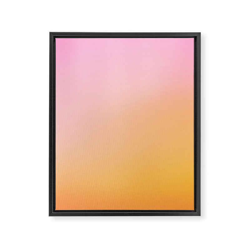 Sunrise Love - Pink & Pumpkin orange glow Framed Canvas Print Gallery Image 6
