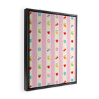 The cutest preppy fruity stripe pattern for Summer Framed Canvas Print Gallery Image 2