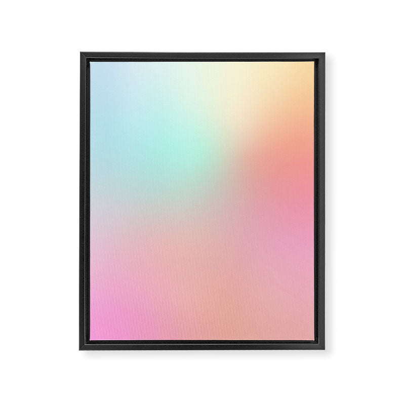 The optimistic  Rainbow Gradient Framed Canvas Print Gallery Image 8