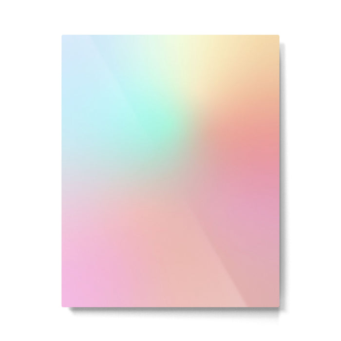 The optimistic  Rainbow Gradient Metal Print Gallery Image 1