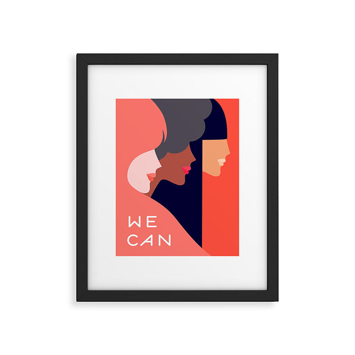 Together, we can  #girlpower Framed Art Print Gallery Image 1