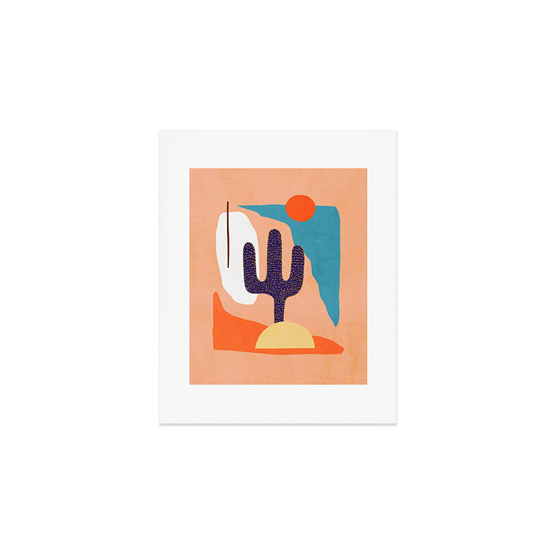 Tropical Cactus in full colour Art Print Gallery Image 1