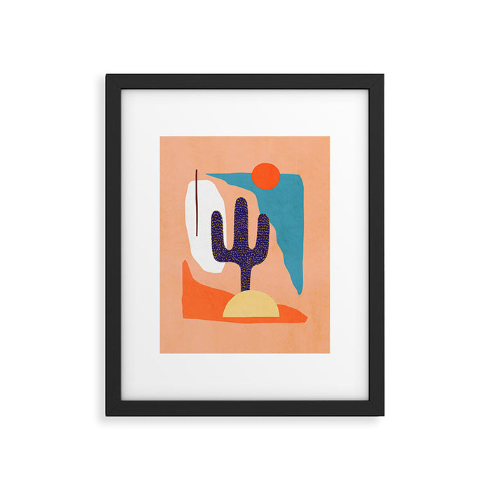 Tropical Cactus in full colour Framed Art Print Gallery Image 1