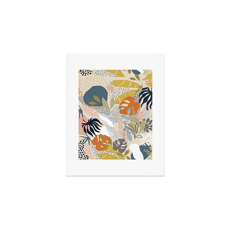 Tropical Foliage Pattern 1 - Retro Boho Art Print Gallery Image 1