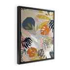 Tropical Foliage Pattern 1 - Retro Boho Framed Canvas Print Gallery Image 2