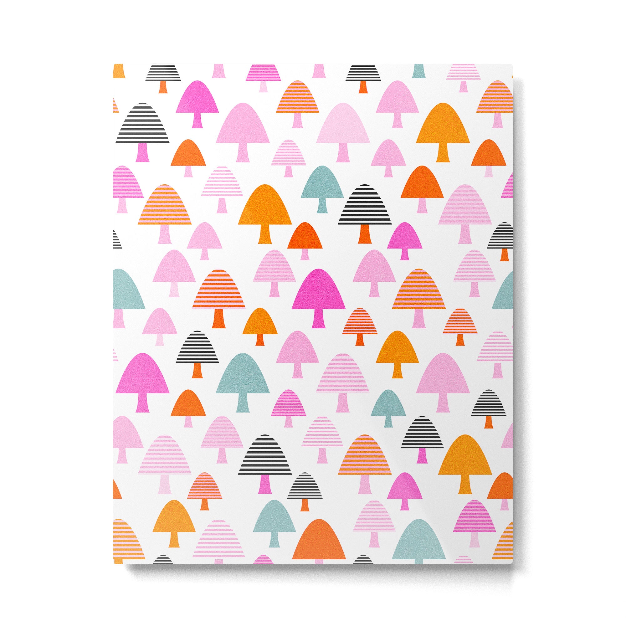 Whimsi Retro Abstract Mushrooms in Rainbow colours Metal Print Gallery Image 4