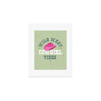 Wild-West Cowgirl Vibes with Hat Typography Pink and Green Art Print Gallery Image 1