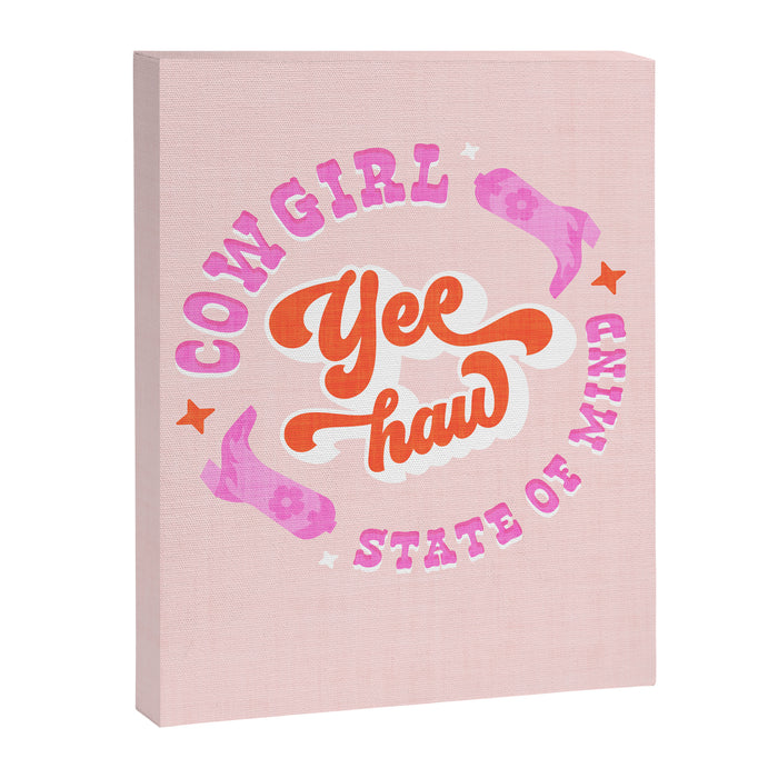 Yee Haw Cowgirl State of Mind Canvas Print Gallery Image 1