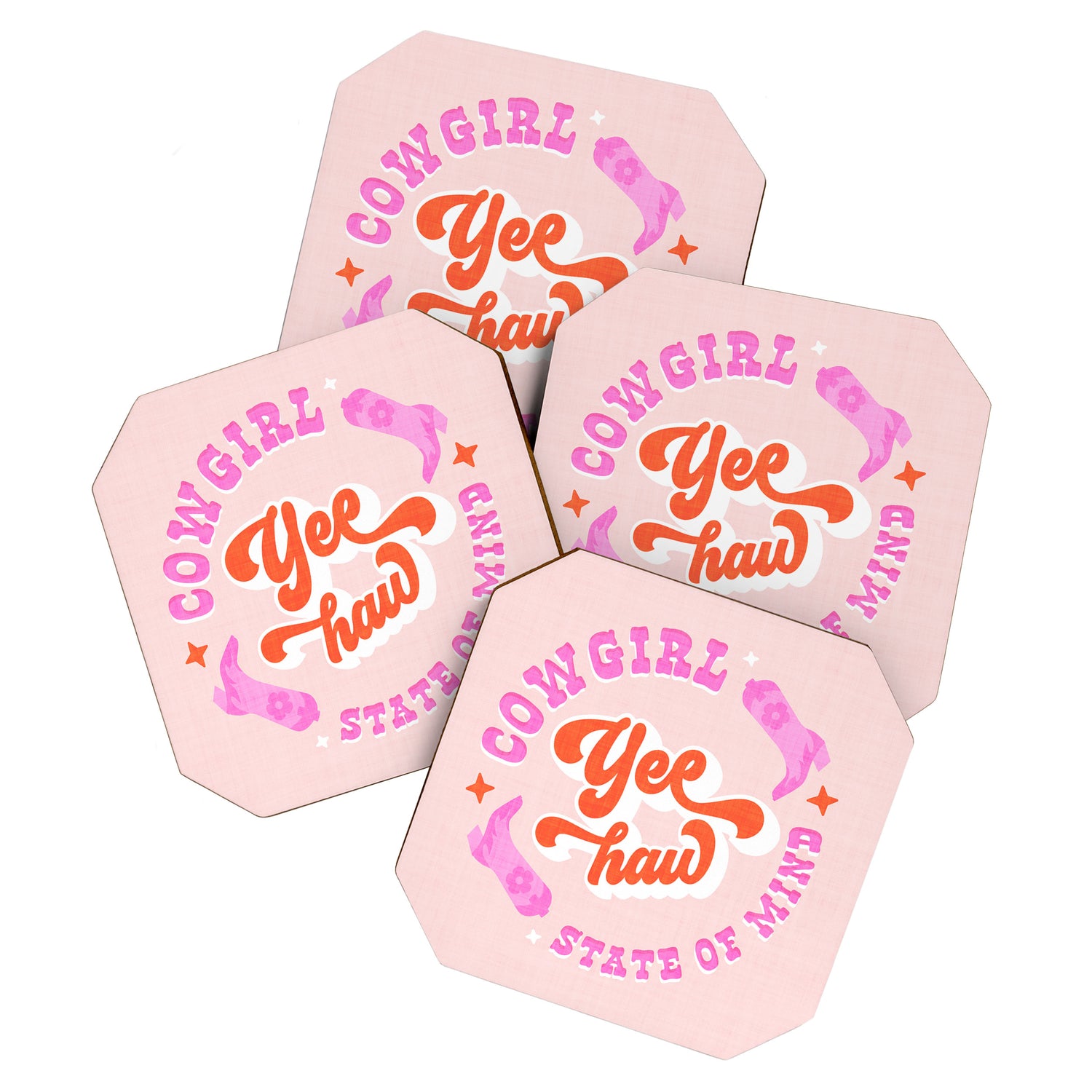Yee Haw Cowgirl State of Mind Coaster Gallery Image 1