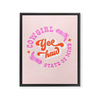 Yee Haw Cowgirl State of Mind Framed Canvas Print Gallery Image 6