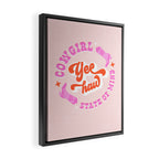 Yee Haw Cowgirl State of Mind Framed Canvas Print Gallery Image 2