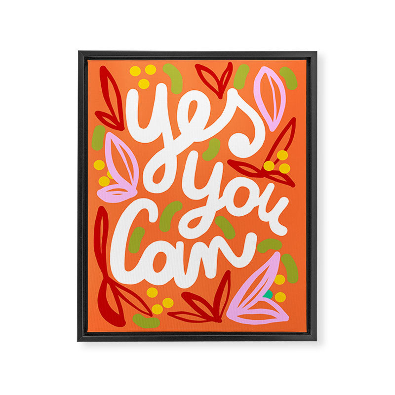 Yes You Can #motivational Framed Canvas Print Gallery Image 8
