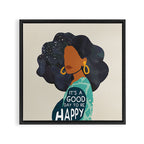 Be Happy Framed Canvas Print Gallery Image 3